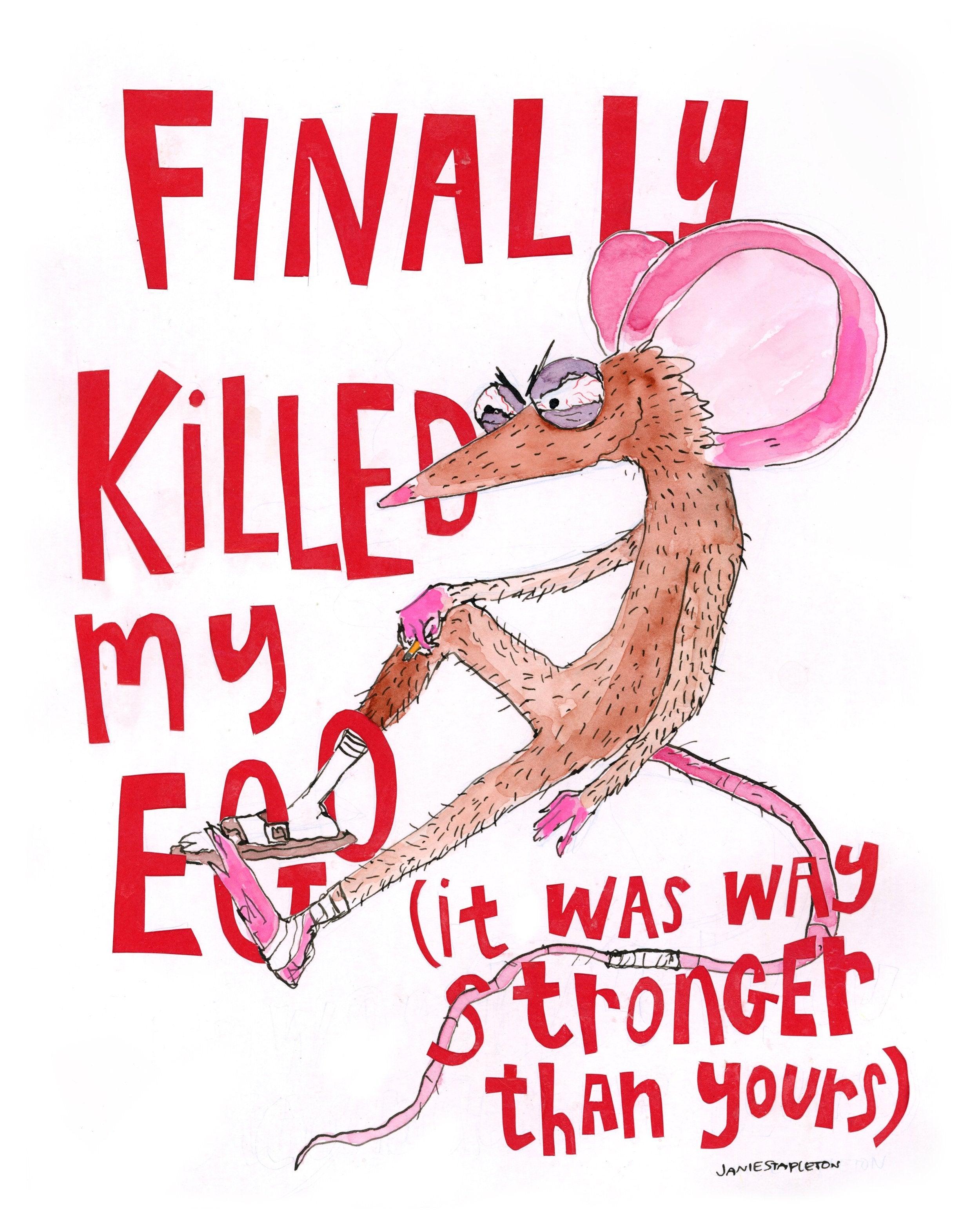 Finally Killed My Ego original art