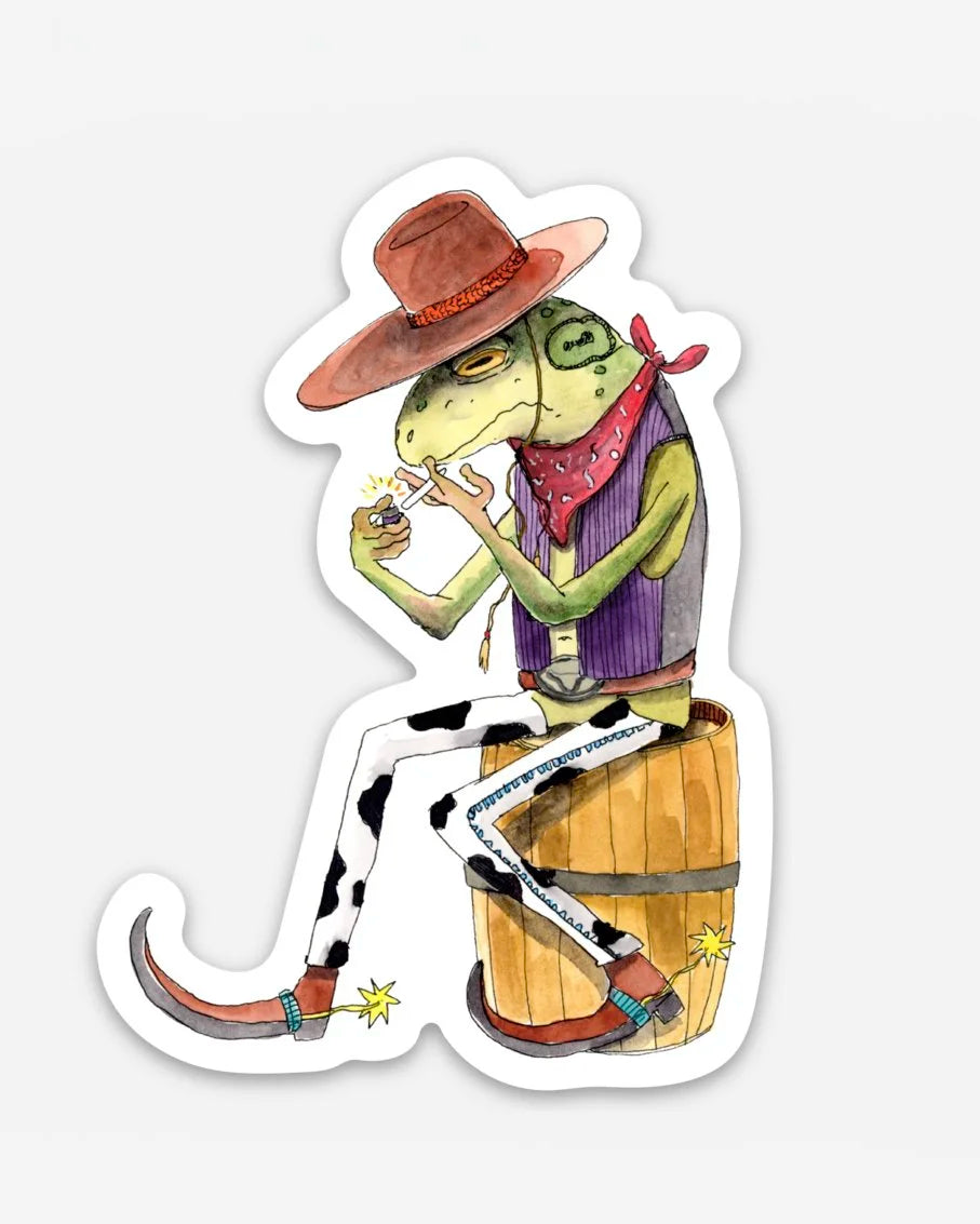 Cowboy Frog Sticker