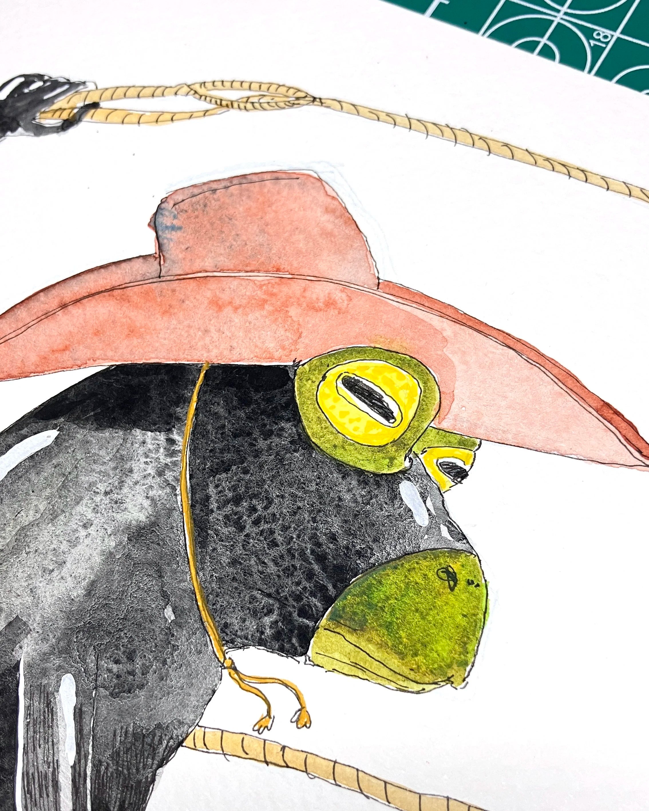 Kinky Frog original art