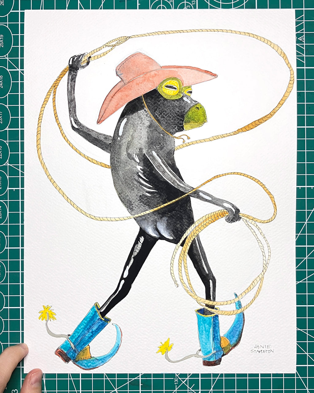 Kinky Frog original art
