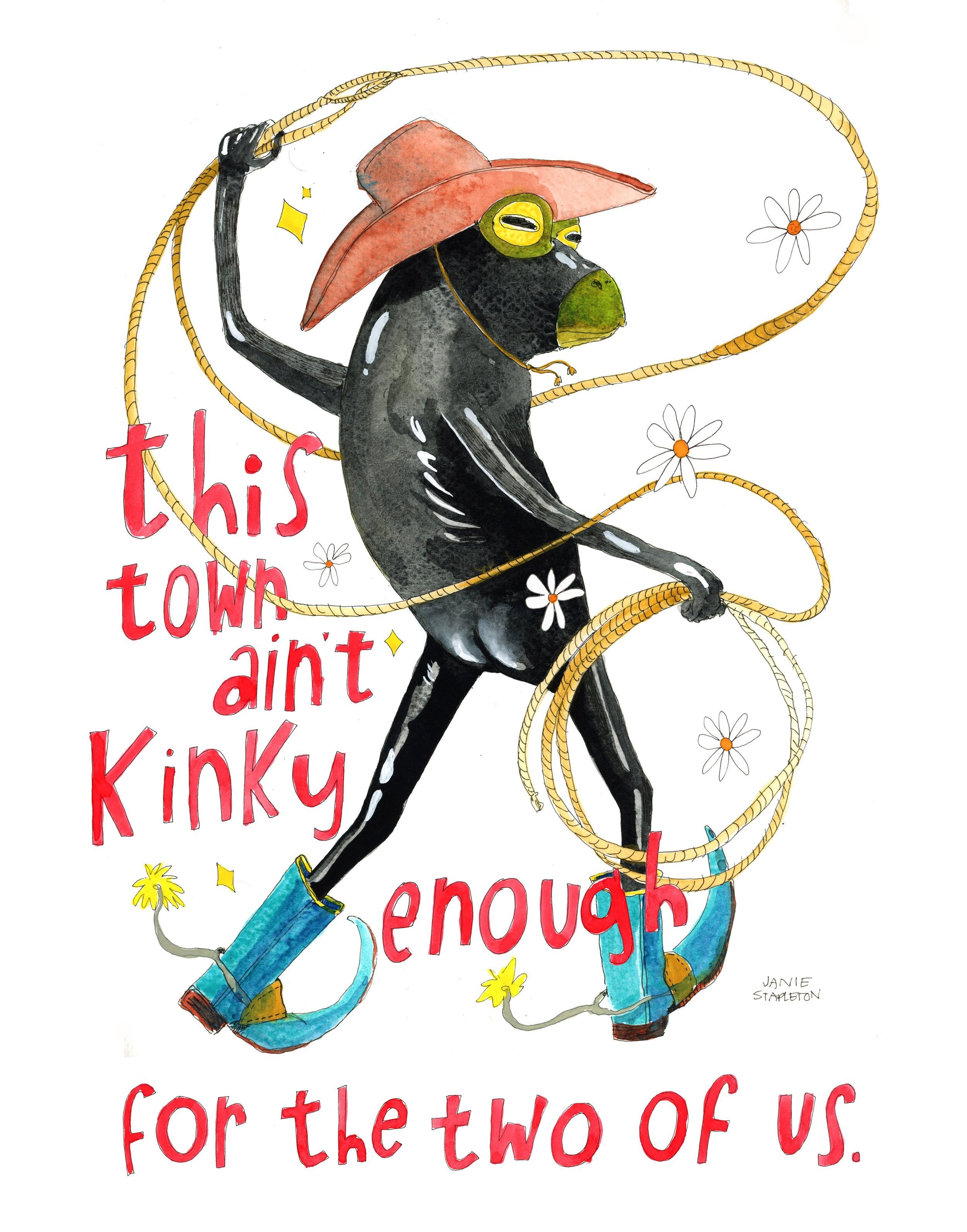 Kinky Frog original art