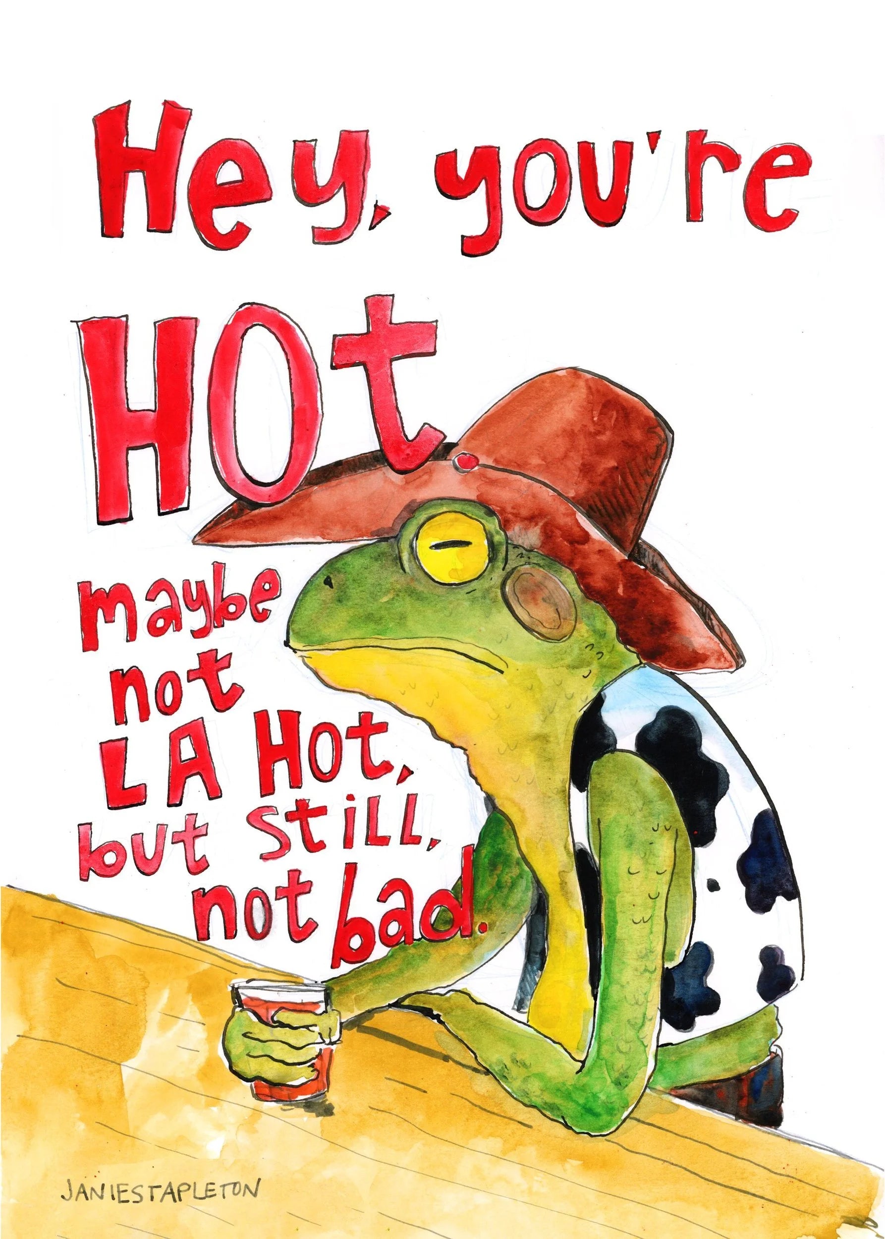 LA Hot postcard