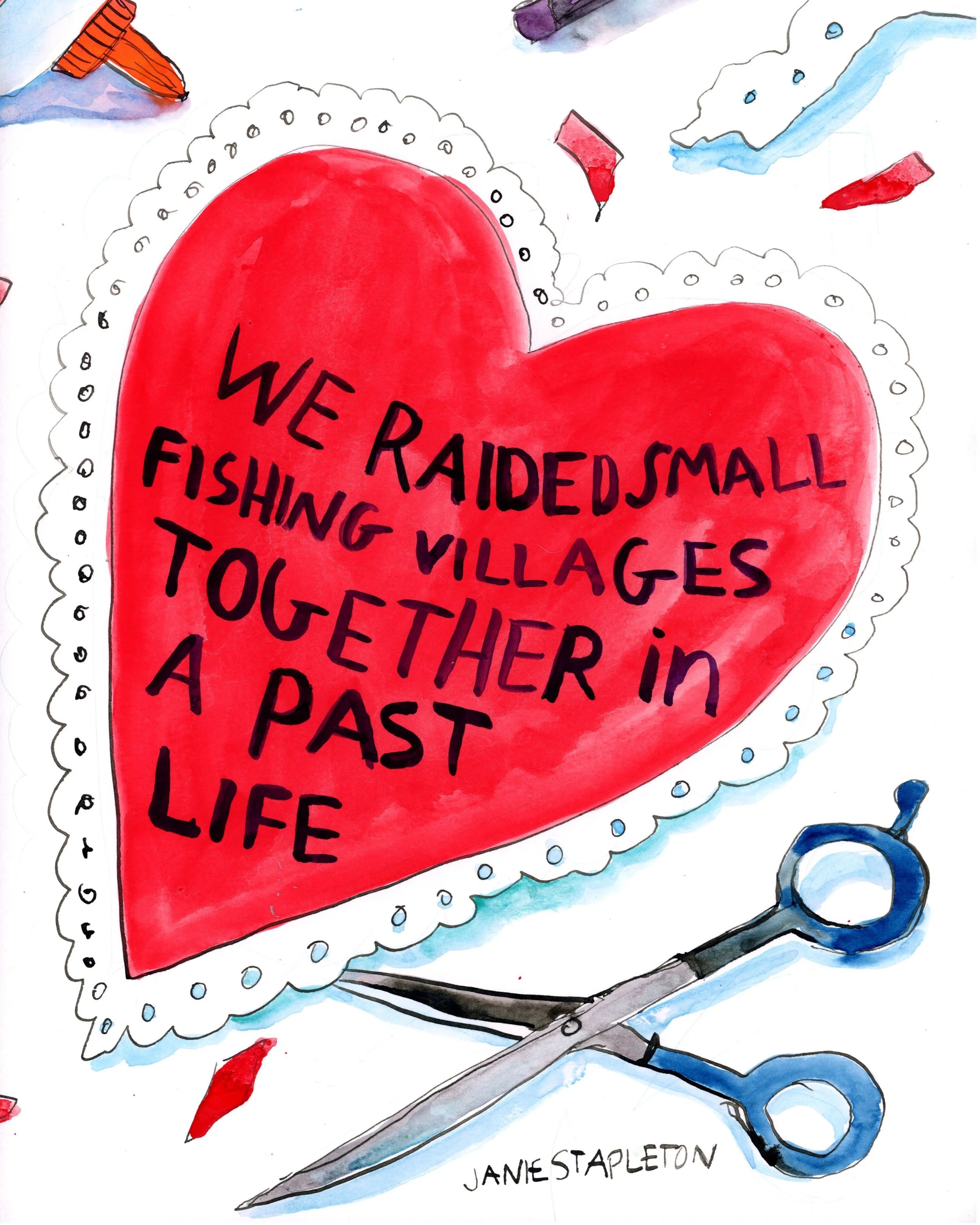 Viking Love postcard