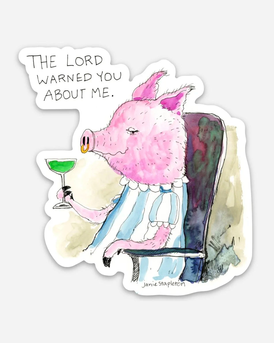 The Lord Warned U sticker