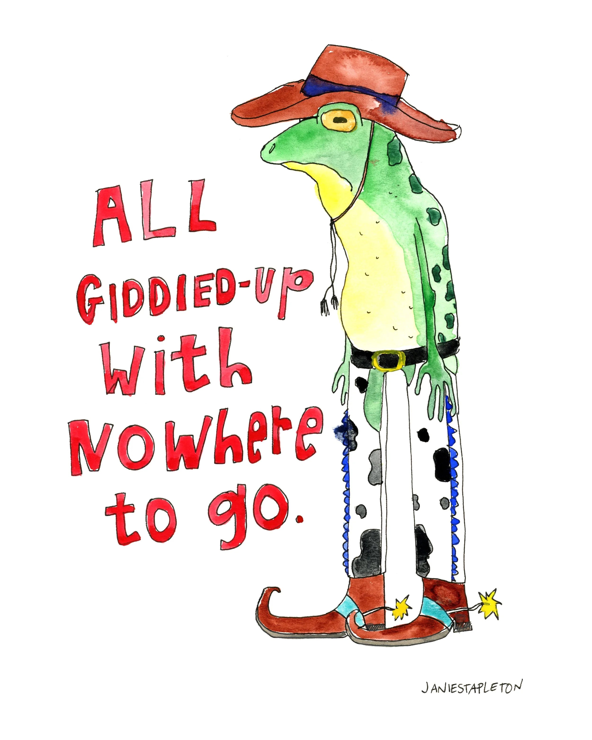 Giddied Up postcard